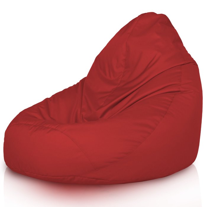 Rouge foncé Pouf Poire de jardin Drop XXL nylon