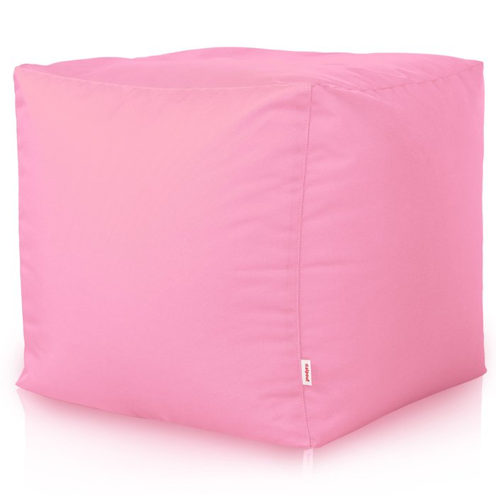 Rose clair Pouf Cube Jardin nylon