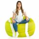 Lime Pouf Balle De Tennis Simili-Cuir