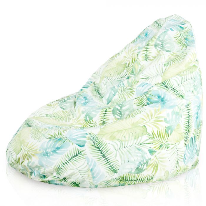 Feuilles de monstera peintes Pouf Poire Drop XXL 