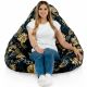 Feuilles d'or Pouf Poire Drop XXL 