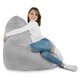 Sitzsack Sessel Porto Kunstfell Yeti Grau