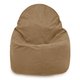 Beige Pouf Poire Fauteuil Porto velours