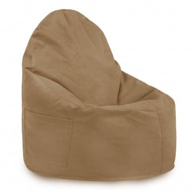 Beige Pouf Poire Fauteuil Porto velours