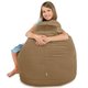 Beige Pouf Poire Fauteuil Porto velours