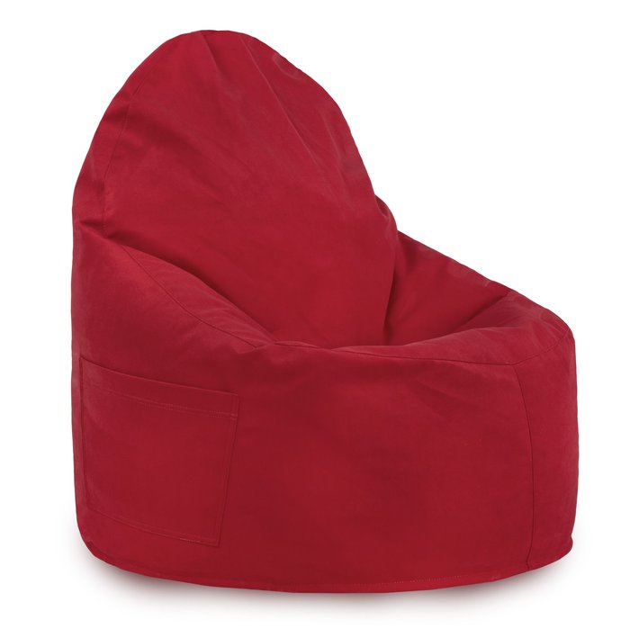 Rouge Pouf Poire Fauteuil Porto velours