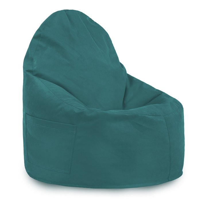 Bleu Pouf Poire Fauteuil Porto velours