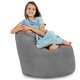 Acier Pouf Poire Fauteuil Porto velours