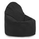Sitzsack Sessel Porto Plüsch Schwarz
