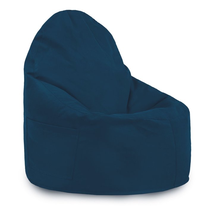 Bleu marine Pouf Poire Fauteuil Porto velours