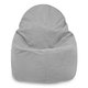 Sitzsack Sessel Porto Plüsch Hellgrau