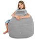 Gris clair Pouf Poire Fauteuil Porto velours