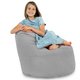 Gris clair Pouf Poire Fauteuil Porto velours