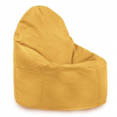 Jaune moutarde Pouf Poire Fauteuil Porto velours