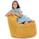 Jaune moutarde Pouf Poire Fauteuil Porto velours