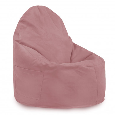 Rose poudré Pouf Poire Fauteuil Porto velours