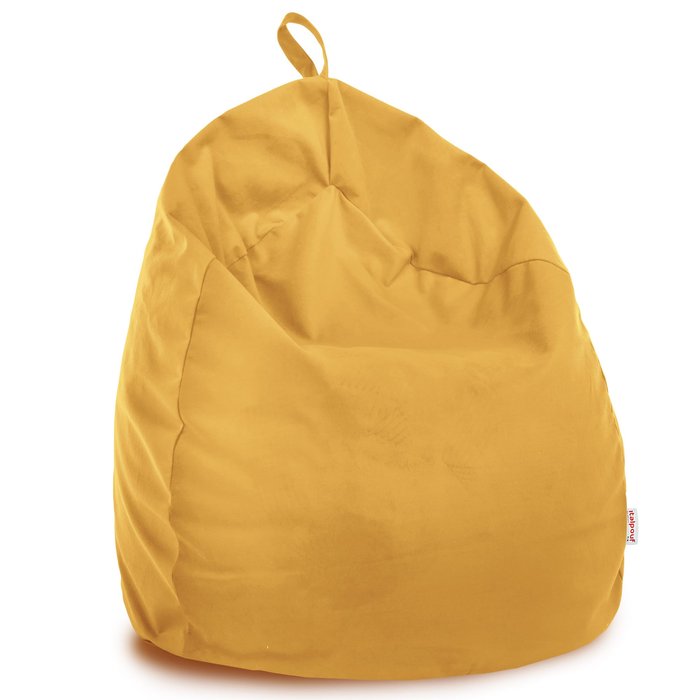 Jaune moutarde Pouf Poire Enfants velours