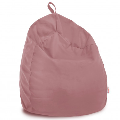 Rose poudré Pouf Poire Enfants velours