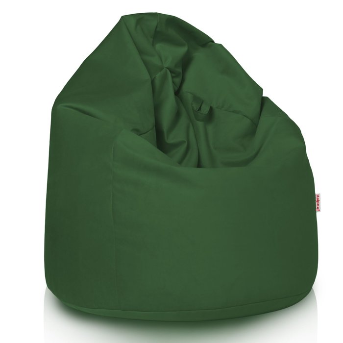 Vert foncé Pouf Poire XL velours