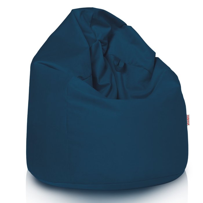 Bleu marine Pouf Poire XL velours