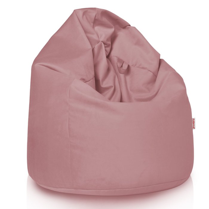 Rose poudré Pouf Poire XL velours