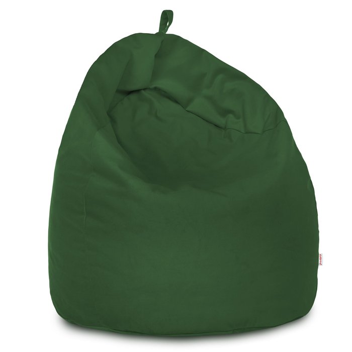 Vert foncé Géant Pouf Poire XXL velours