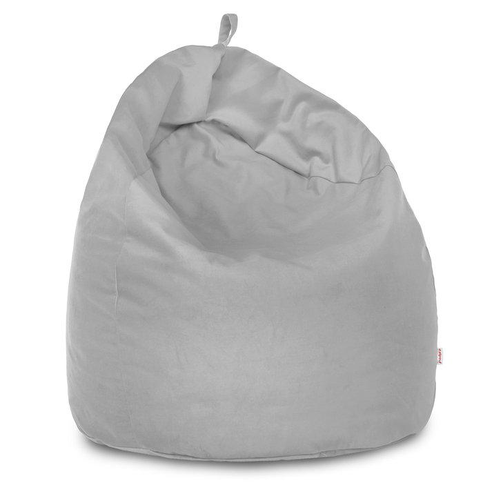 Gris clair Géant Pouf Poire XXL velours