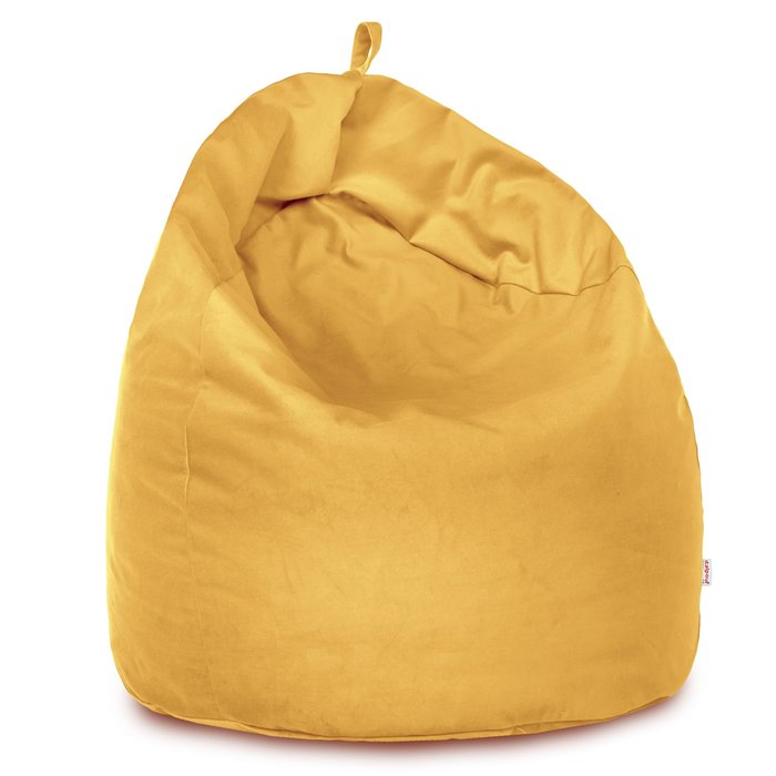 Jaune moutarde Géant Pouf Poire XXL velours