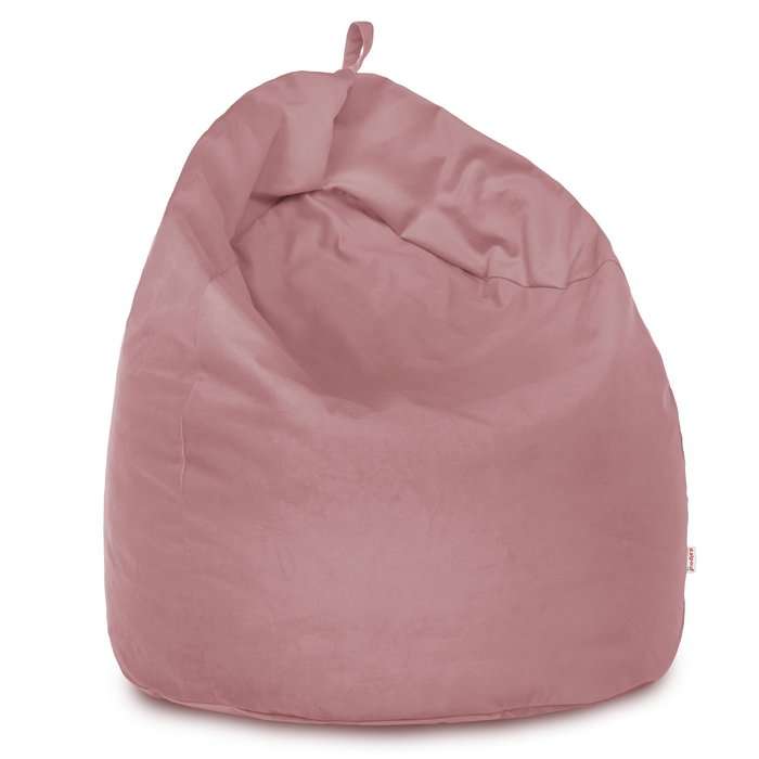 Rose poudré Géant Pouf Poire XXL velours