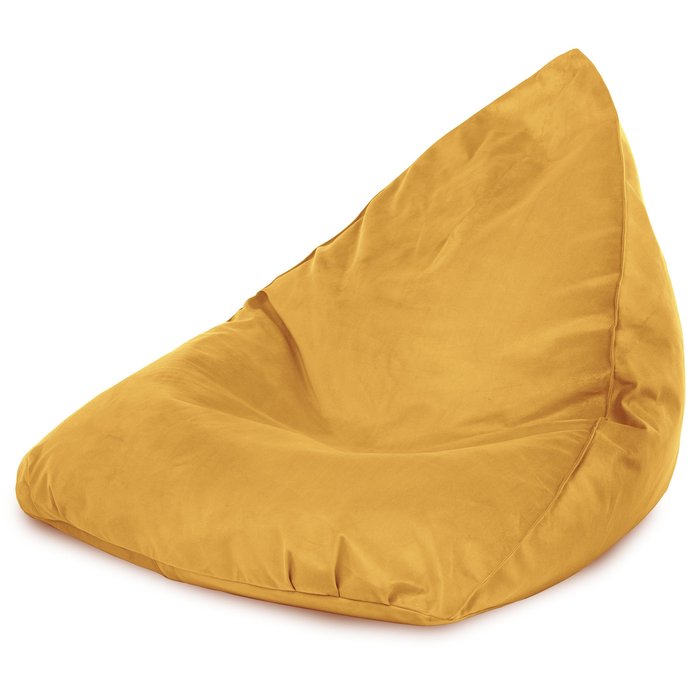 Jaune moutarde Pouf Poire Bermuda de salon velours