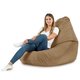 Beige Pouf Poire Drop XXL velours