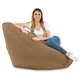 Beige Pouf Poire Drop XXL velours