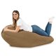 Beige Pouf Poire Drop XXL velours