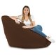 Marron Pouf Poire Drop XXL velours