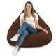 Marron Pouf Poire Drop XXL velours