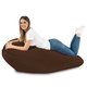 Marron Pouf Poire Drop XXL velours