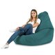 Bleu Pouf Poire Drop XXL velours