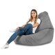 Acier Pouf Poire Drop XXL velours