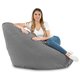 Acier Pouf Poire Drop XXL velours