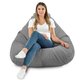 Acier Pouf Poire Drop XXL velours