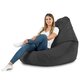 Gris Pouf Poire Drop XXL velours