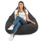 Gris Pouf Poire Drop XXL velours