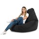 Noir Pouf Poire Drop XXL velours