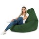 Vert foncé Pouf Poire Drop XXL velours