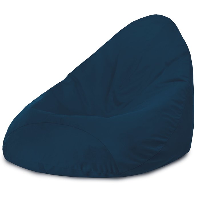 Bleu marine Pouf Poire Drop XXL velours