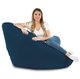 Bleu marine Pouf Poire Drop XXL velours