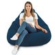 Bleu marine Pouf Poire Drop XXL velours