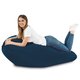 Bleu marine Pouf Poire Drop XXL velours