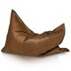 Marron Pouf Poire Coussin Premium Naturel Cuir