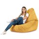 Jaune moutarde Pouf Poire Drop XXL velours